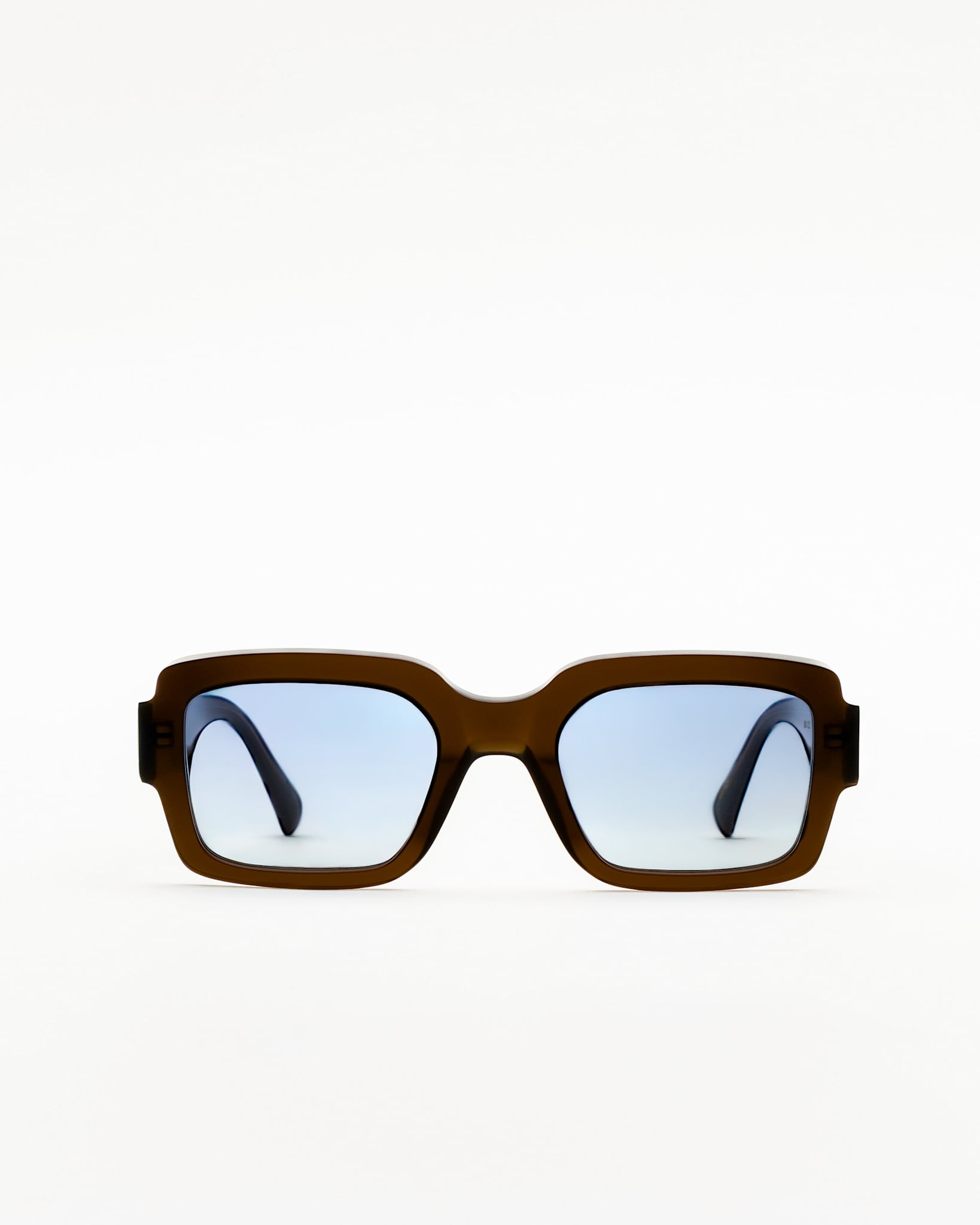Apollo Chocolate - blue gradient lens – Monokel Eyewear