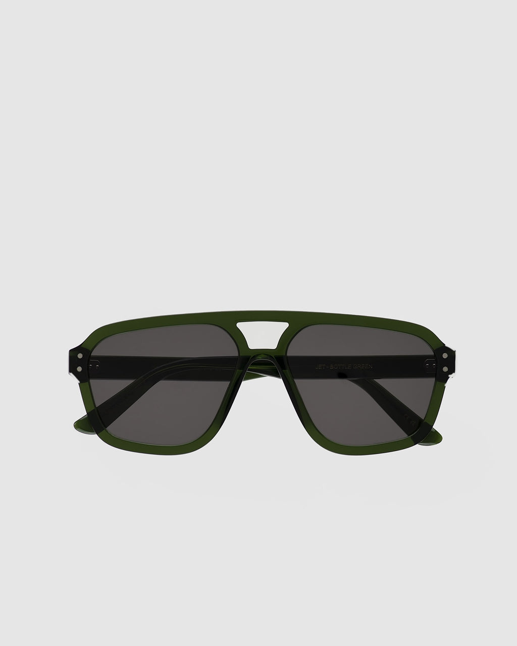 Jet Bottle green - grey solid lens