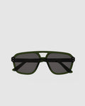 Jet Bottle green - grey solid lens