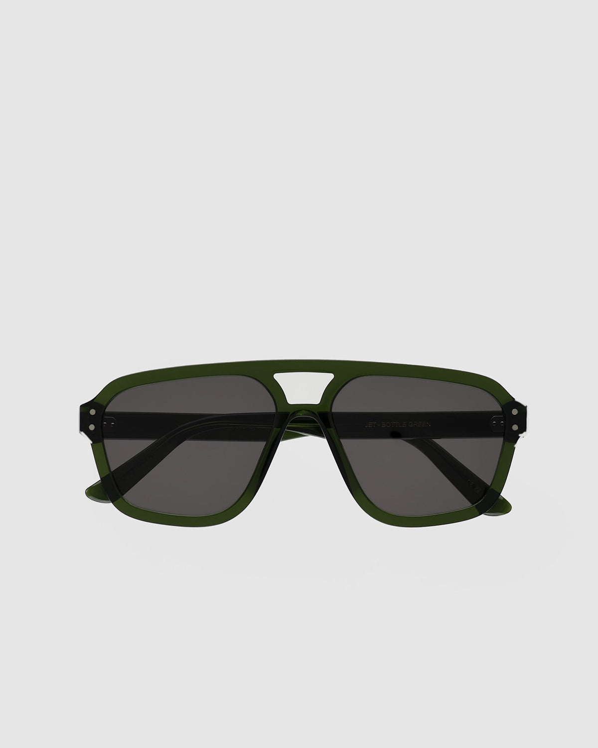 Jet Bottle green - grey solid lens