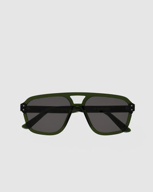 Jet Bottle green - grey solid lens