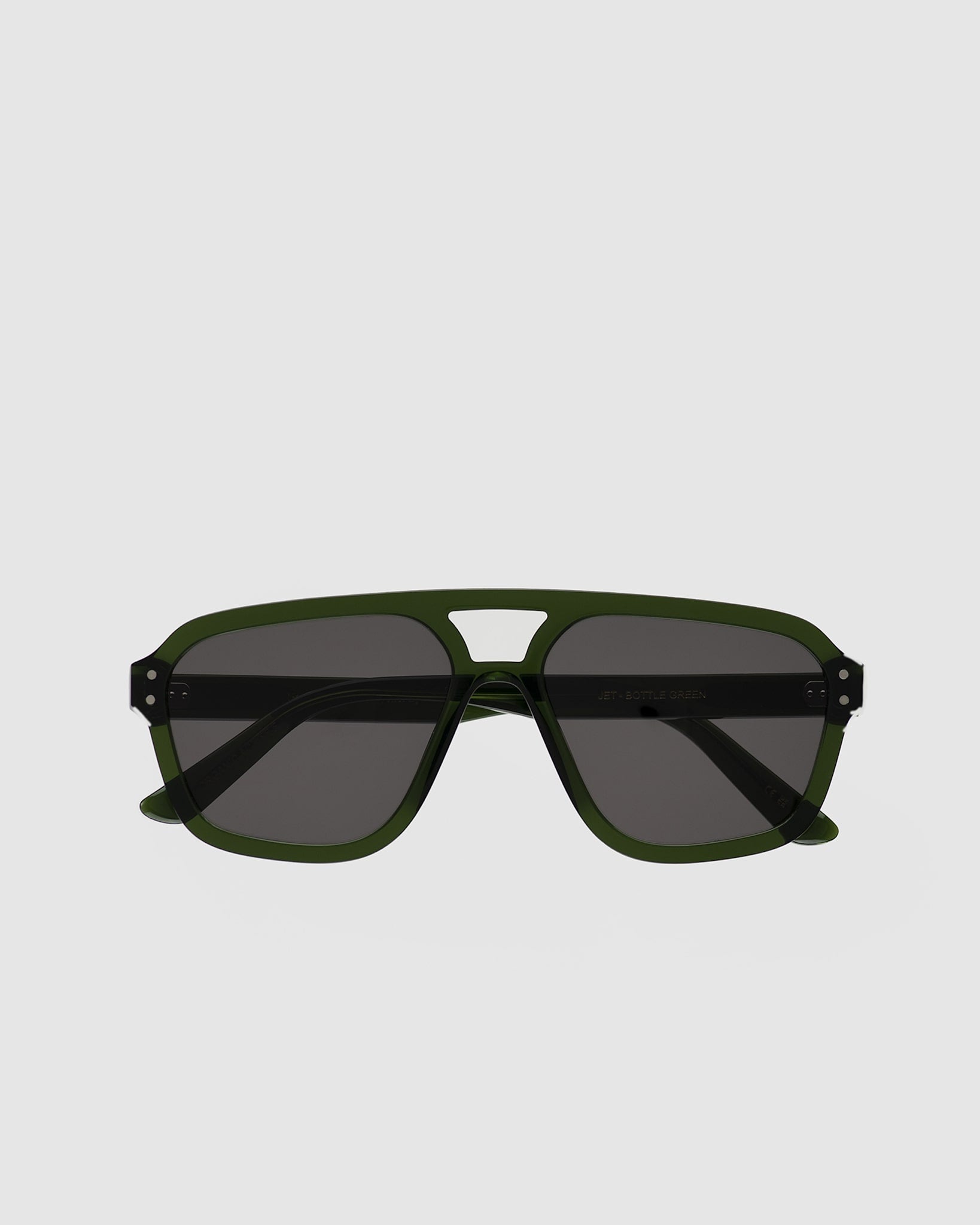 Jet Bottle green - grey solid lens
