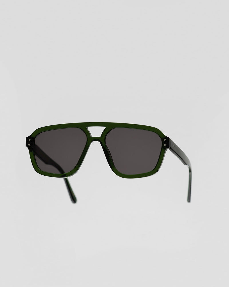 Jet Bottle green - grey solid lens