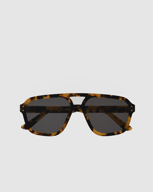 Jet Havana - grey solid lens
