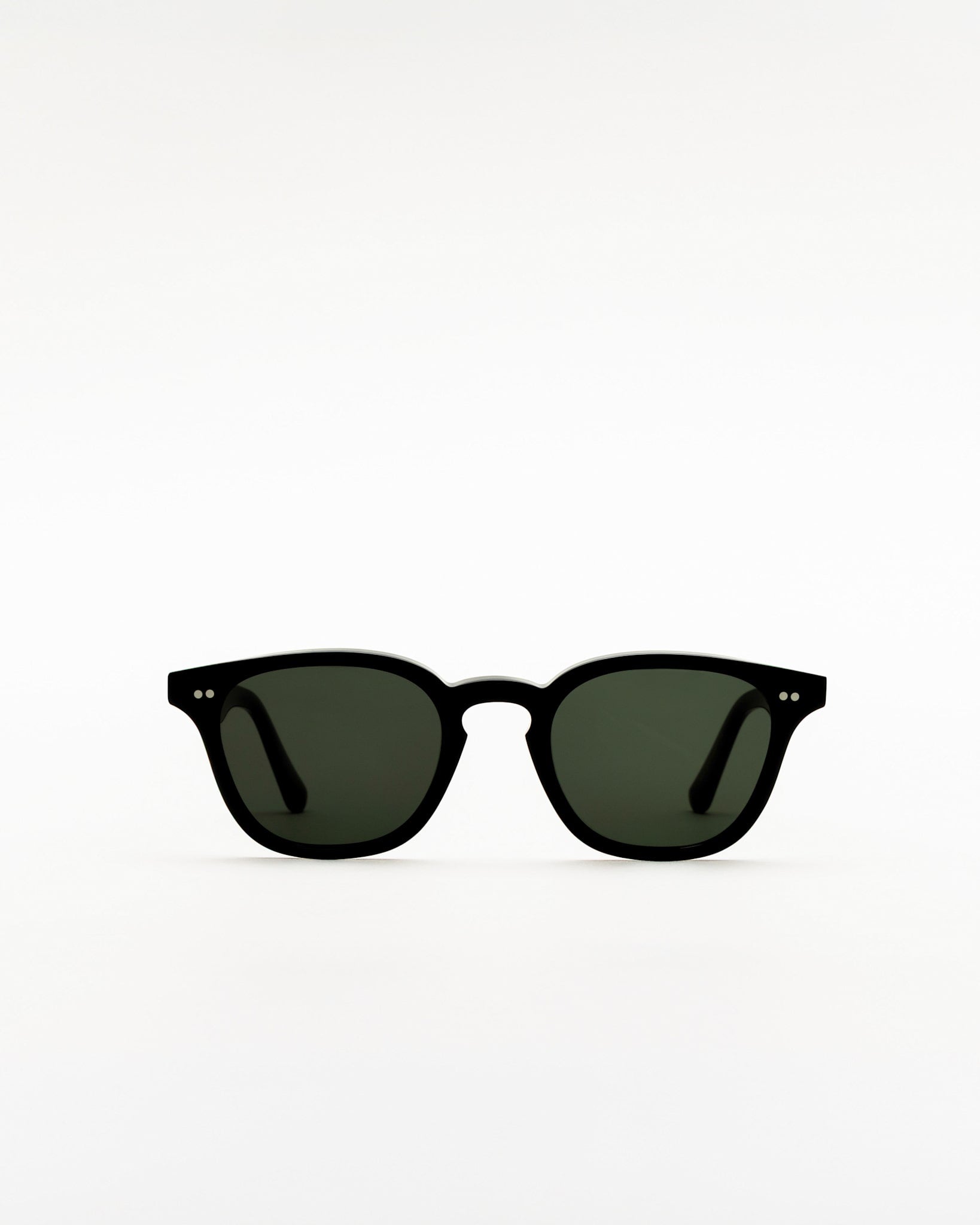 River Black - green solid lens – Monokel Eyewear