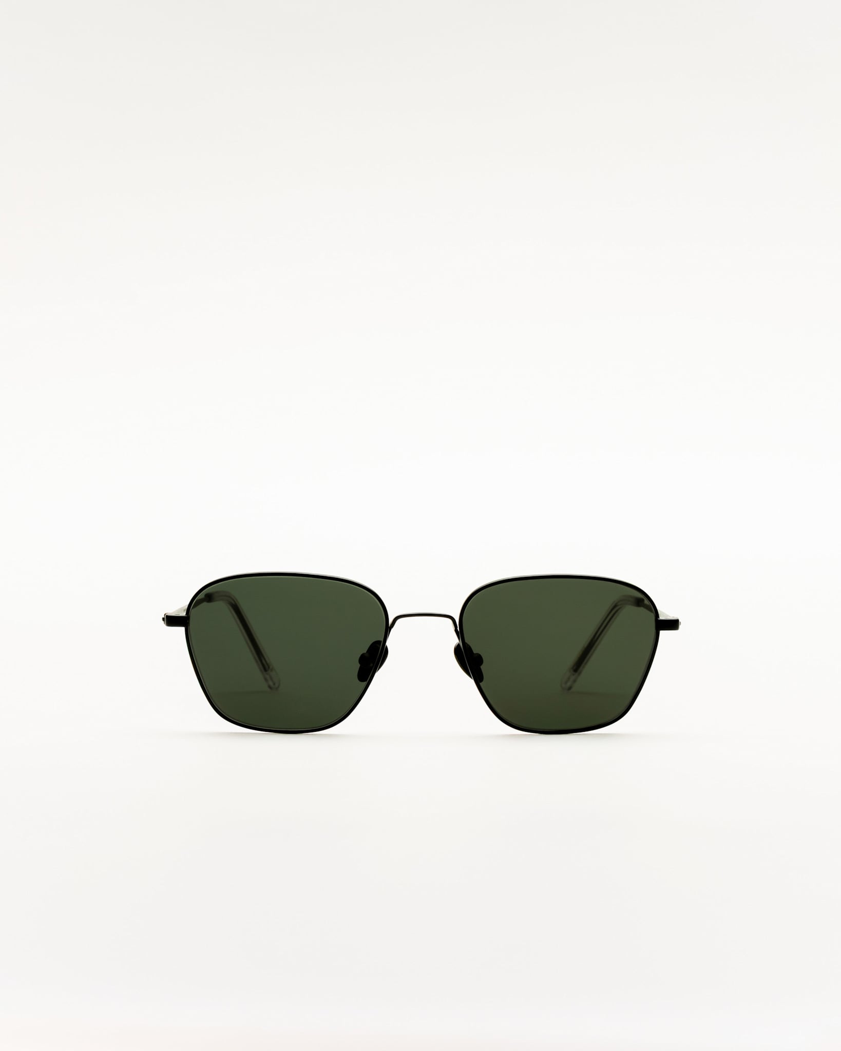 Otis Black - green solid lens – Monokel Eyewear