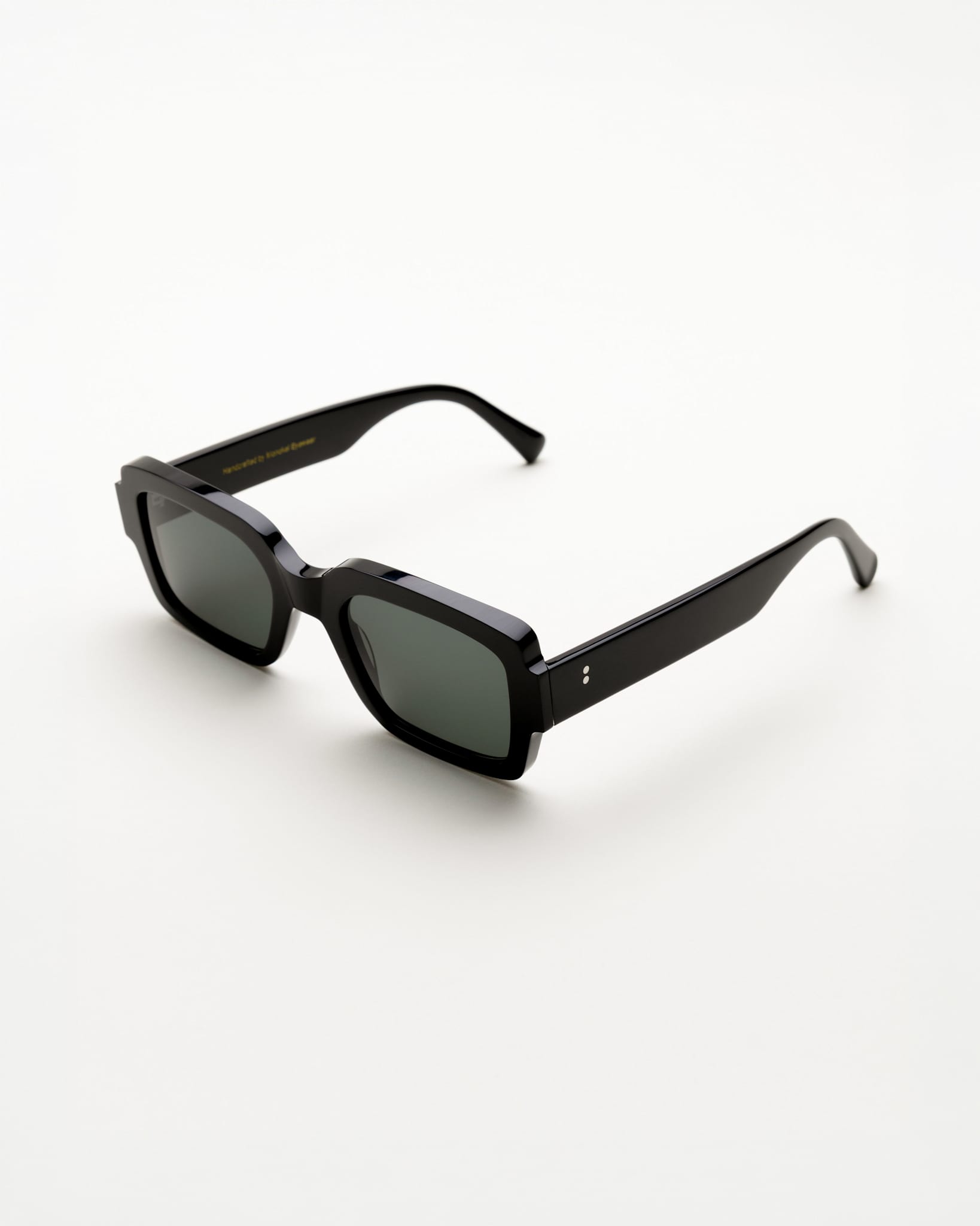 Apollo Black - green solid lens – Monokel Eyewear