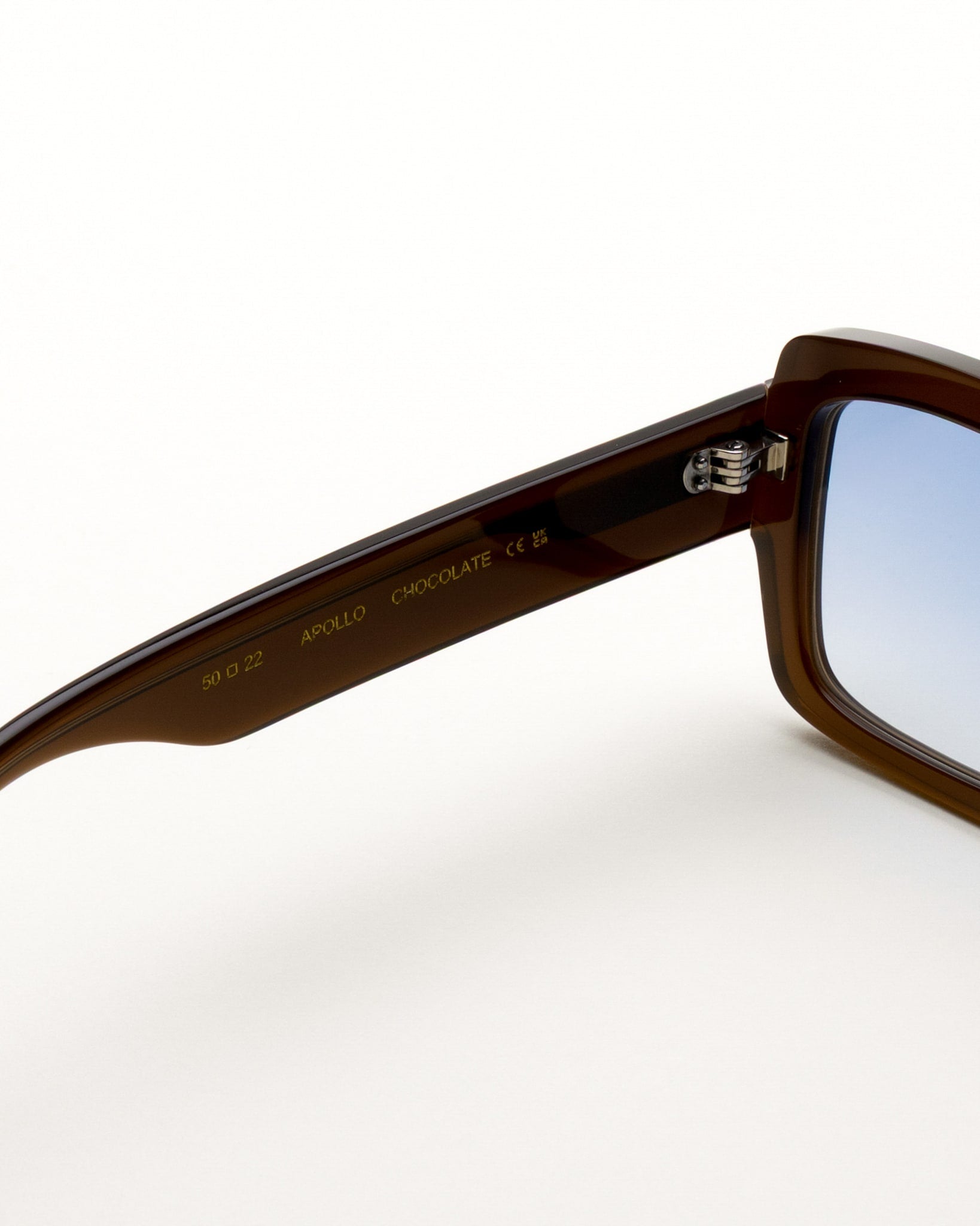 Apollo Chocolate - blue gradient lens – Monokel Eyewear