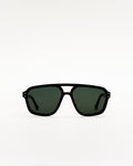 Jet Black - green solid lens