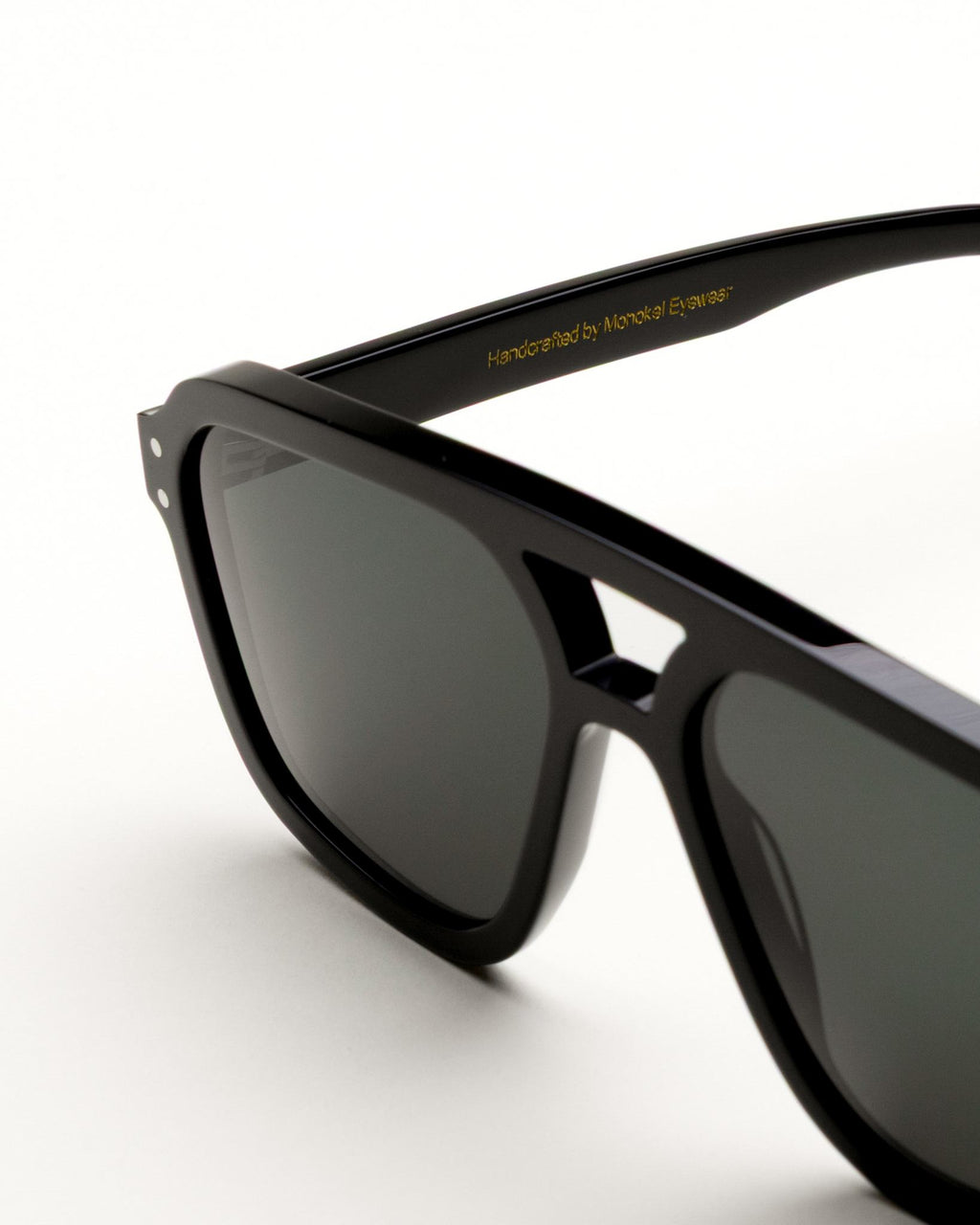 Jet Black - green solid lens