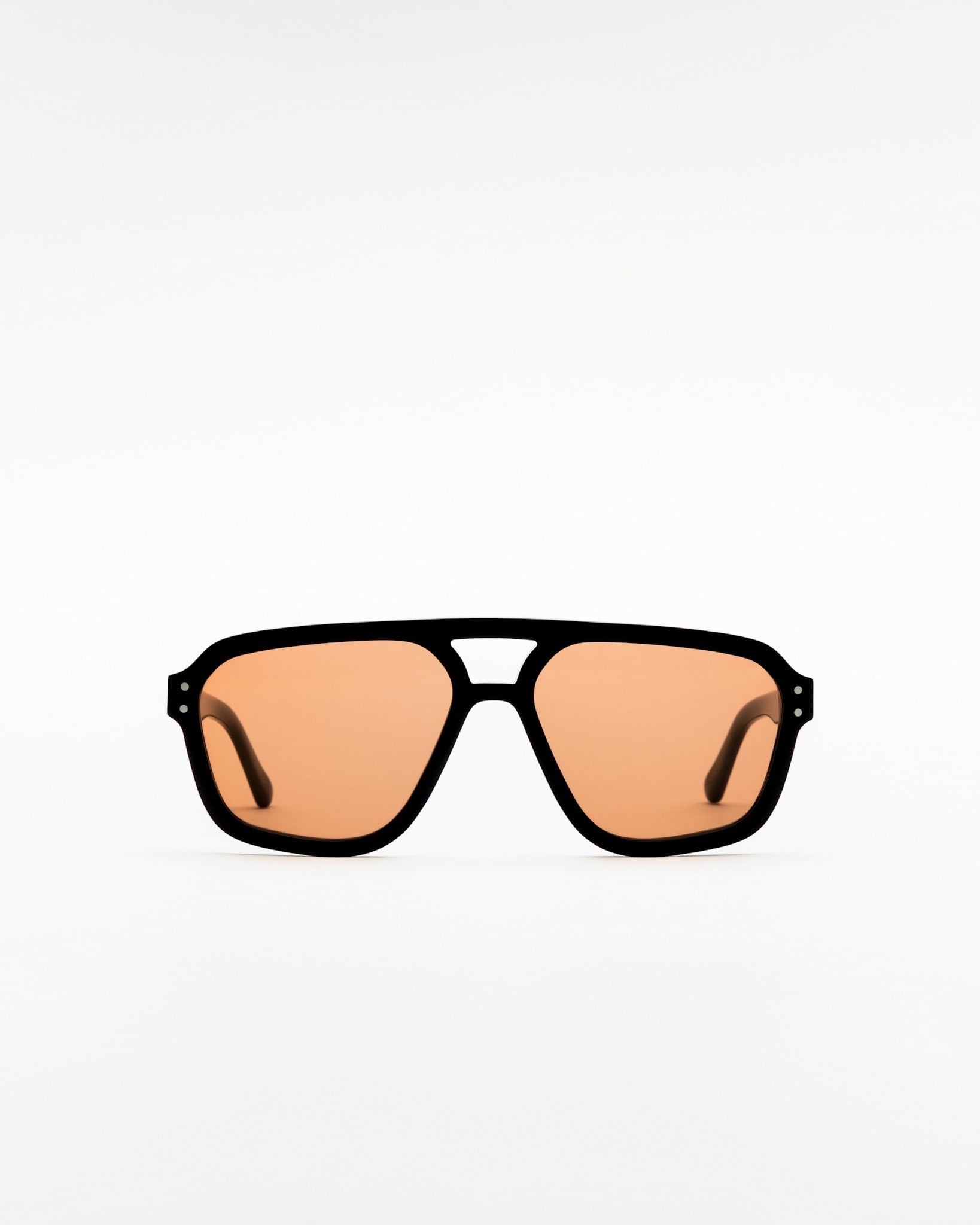Jet Black - orange solid lens – Monokel Eyewear