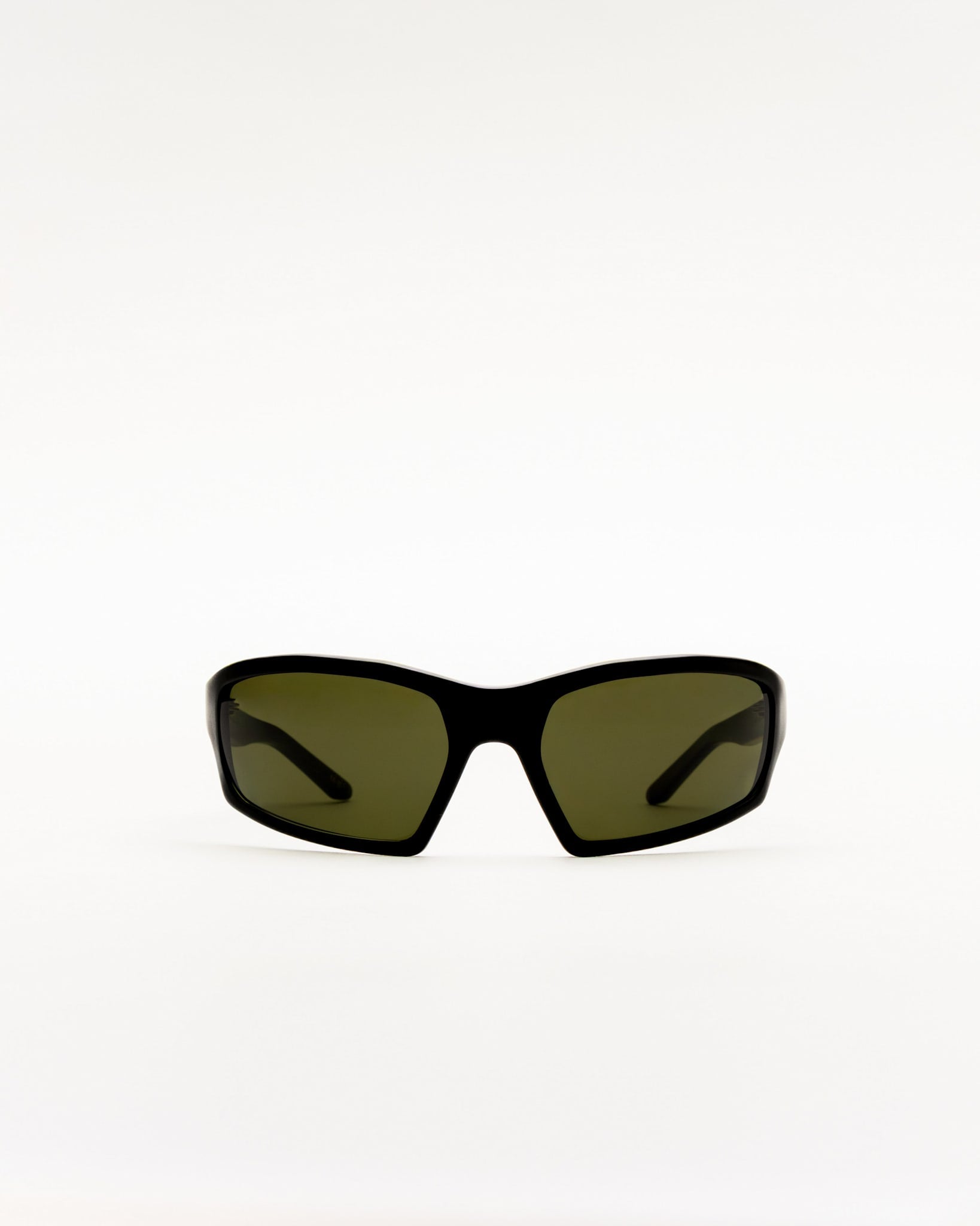 Raven matt Black - green solid polarized lens