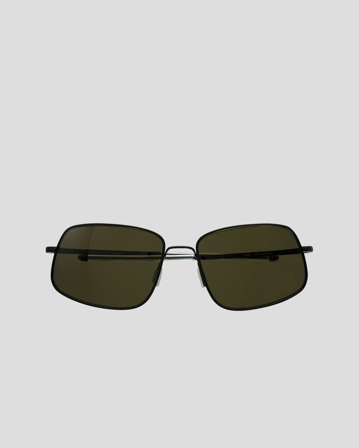 Wave matt Black - green solid polarized lens