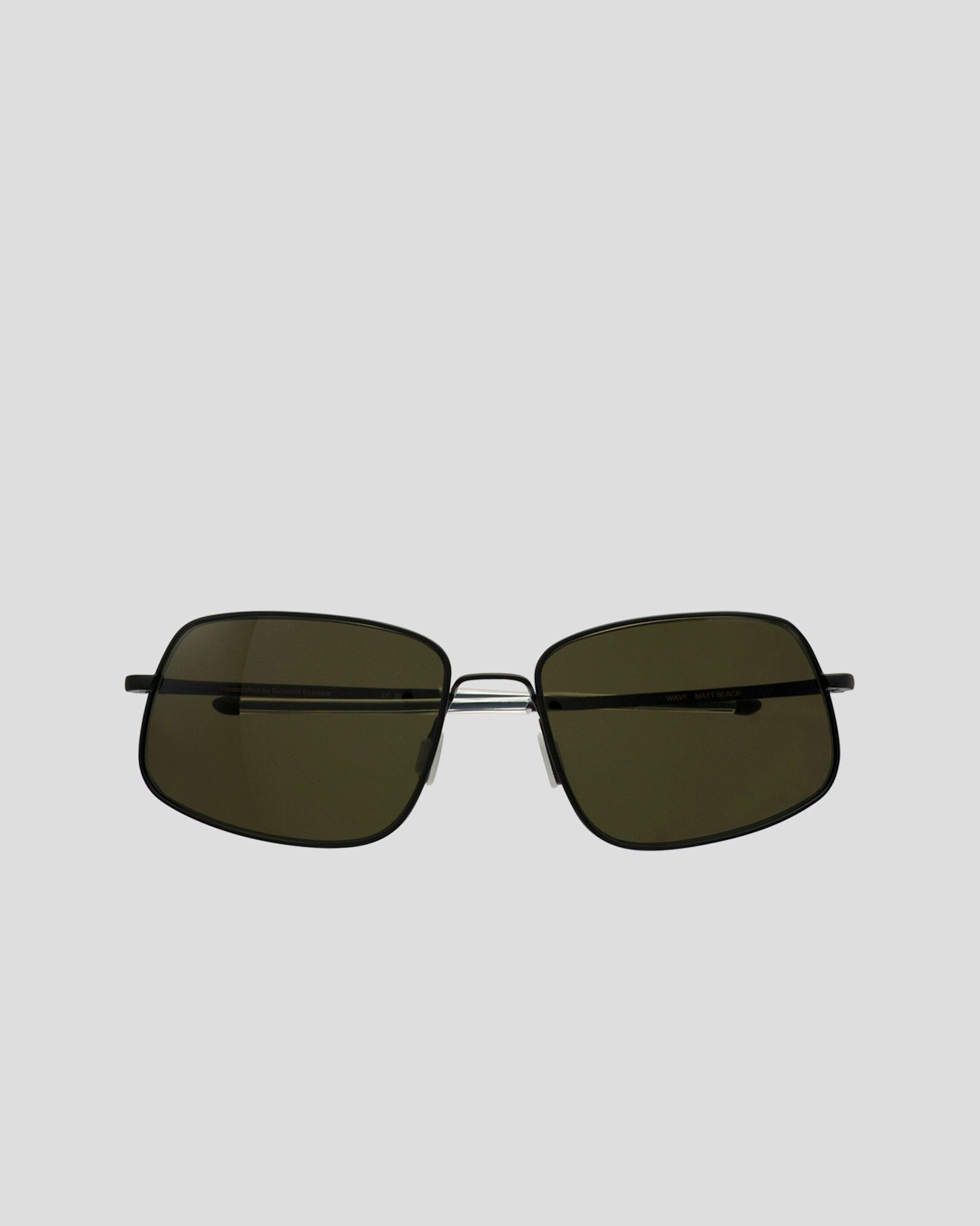 Wave matt Black - green solid polarized lens